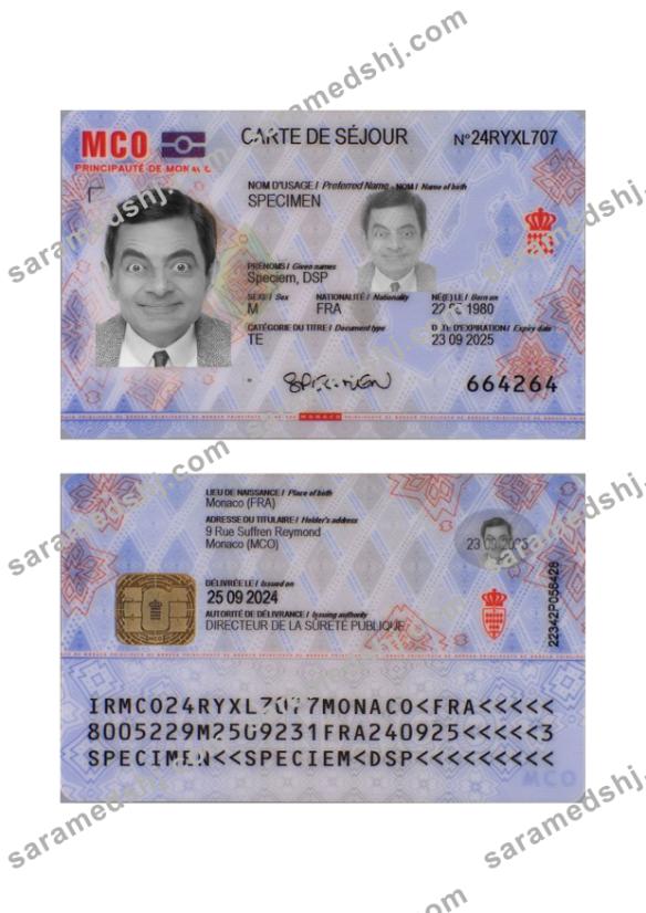 Monaco residence permit 2024-present